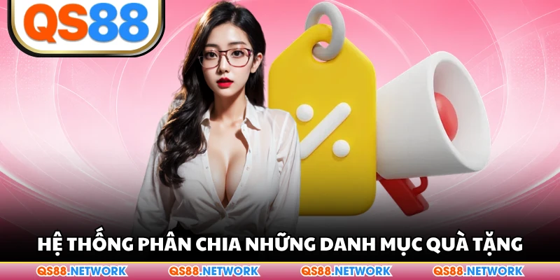 Hệ thống phân chia những danh mục quà tặng